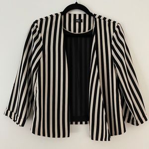 F&F Black and White Striped Jacket